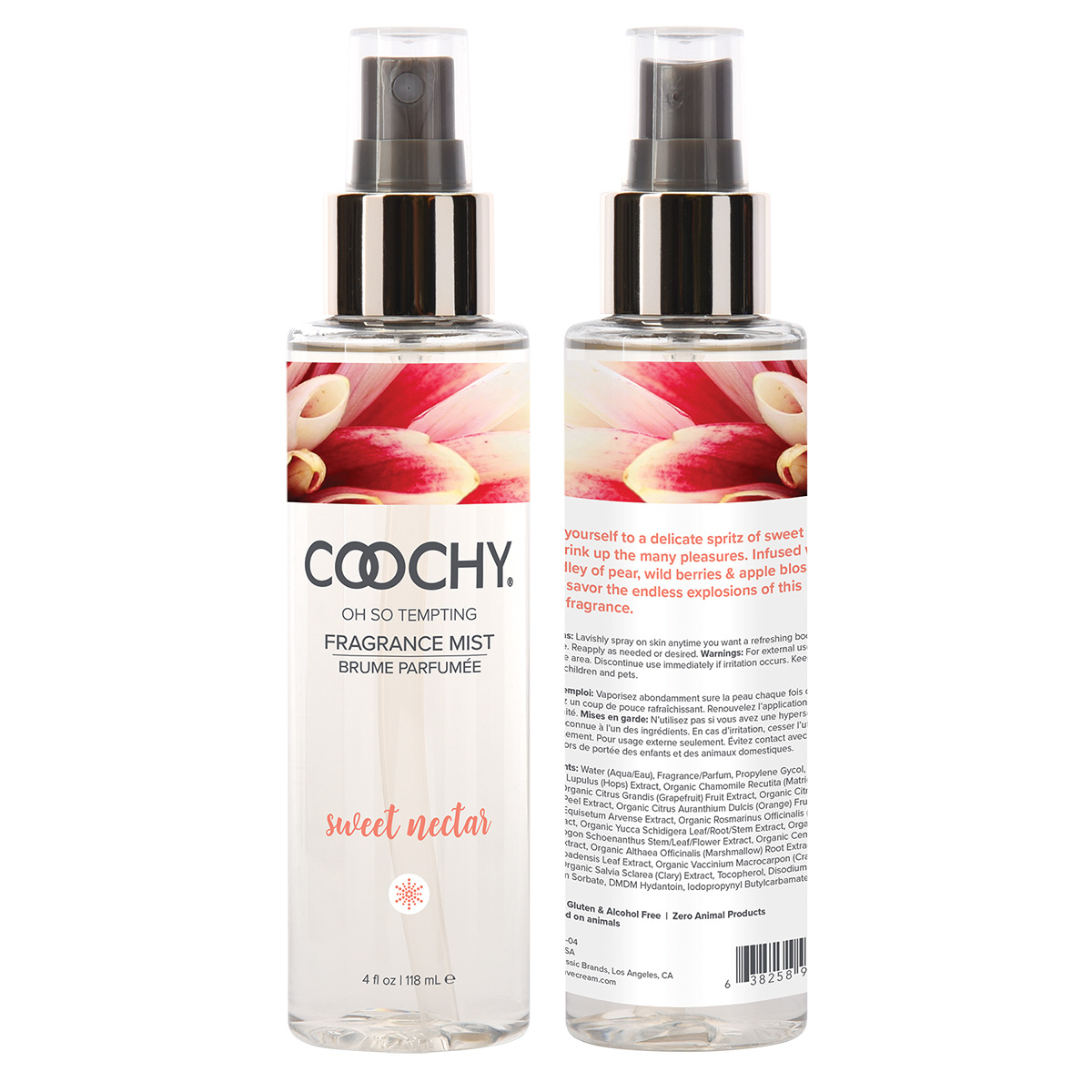 Coochy Срок до 01.09.2026 Уходовый спрей для тела сладкий фруктовый аромат COOCHY Sweet Nectar 118 мл