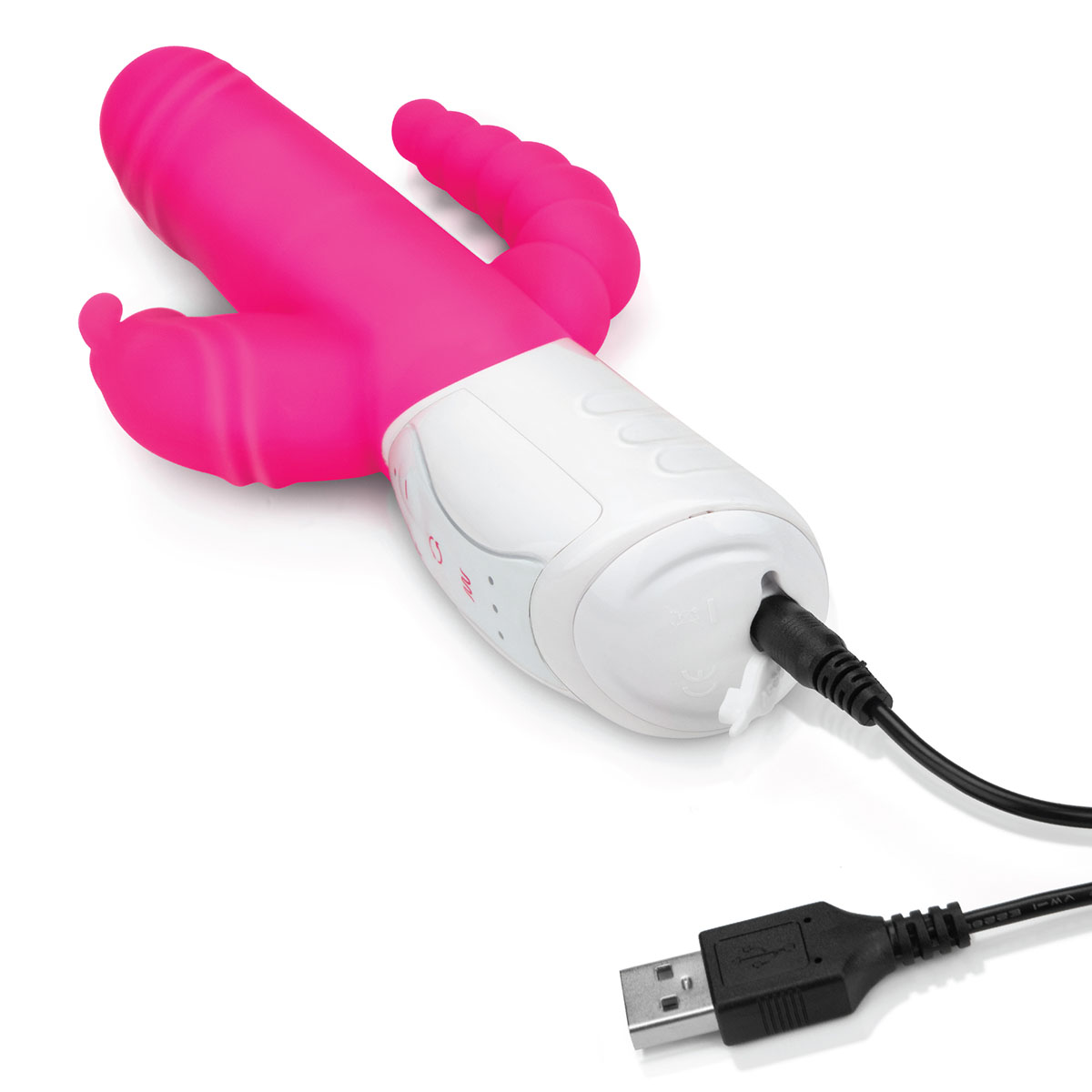 Rabbit Essentials Кролик-вибратор для двойного проникновения DOUBLE PENETRATION розовый