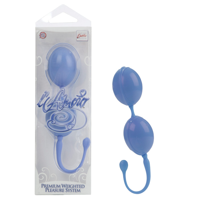 California Exotic Novelties Каплевидные вагинальные шарики L'AMOUR васильковые
