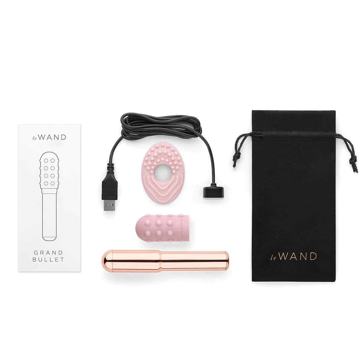 le WAND Люксовый вибратор le WAND Grand Bullet розовое золото