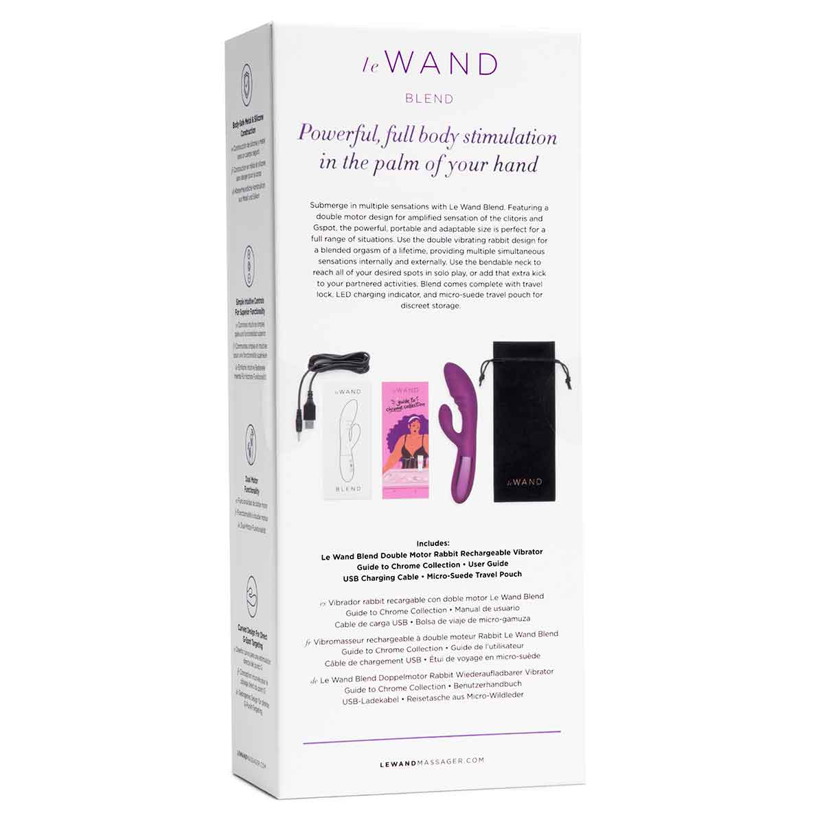 le WAND Вибромассажер с двойной стимуляцией le WAND BLEND фиолетовый