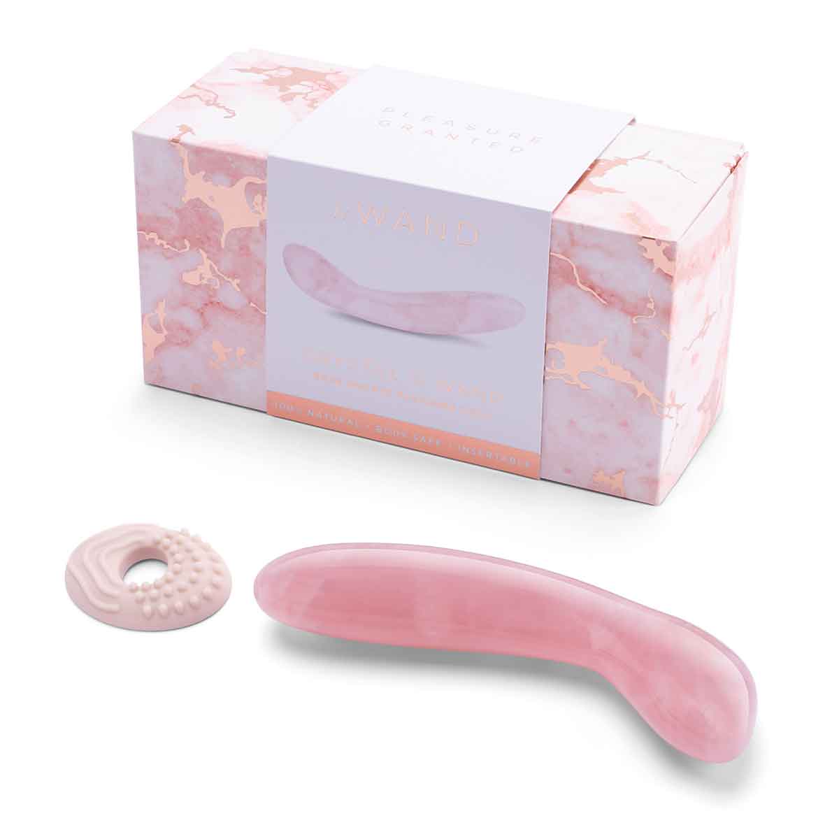 le WAND Массажер для G-точки le WAND Crystal G-Wand розовый кварц