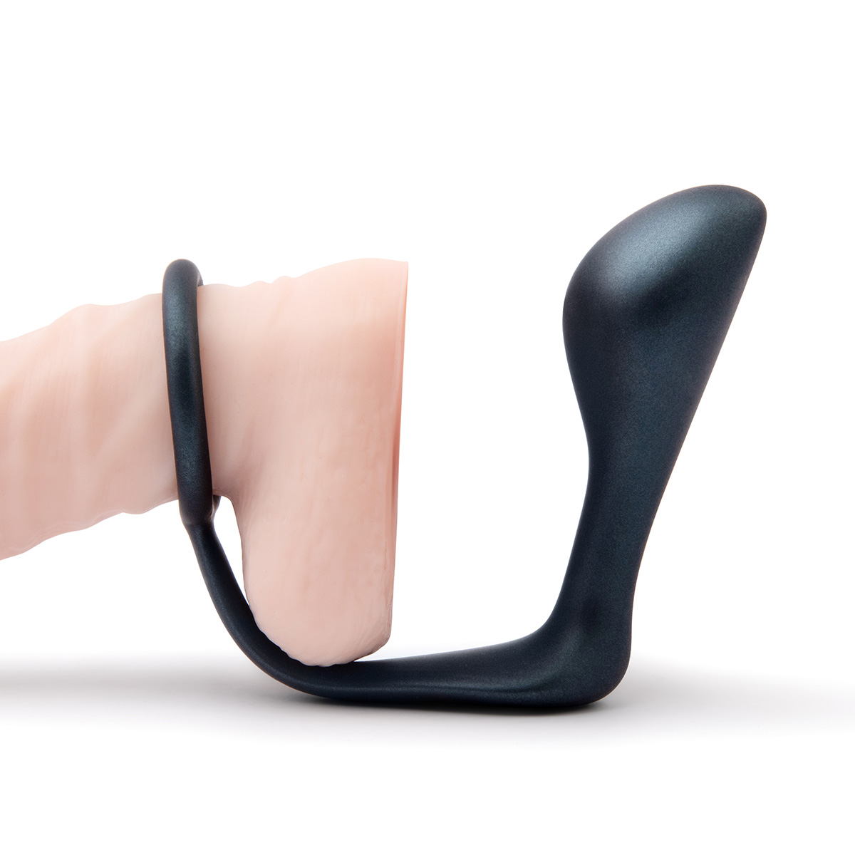 b-Vibe Анальный плаг с кольцом для простаты RINGER COCK RING & PLUG