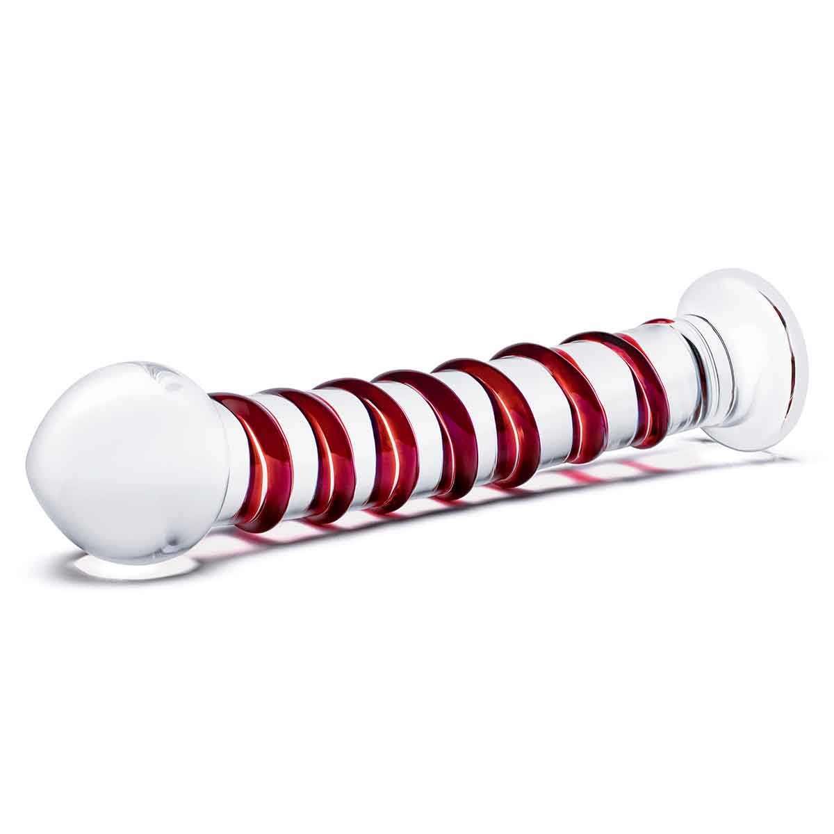 Glas Большой стимулятор с красной спиралью 10in MR. SWIRLY DILDO